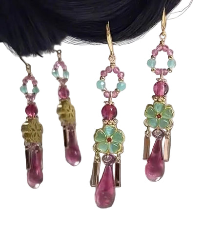 Women's Drop Earrings Water Droplet Tassel Design 0