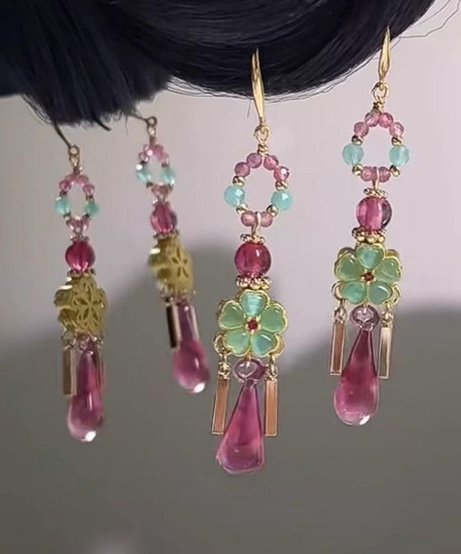 Women's Drop Earrings Water Droplet Tassel Design 4
