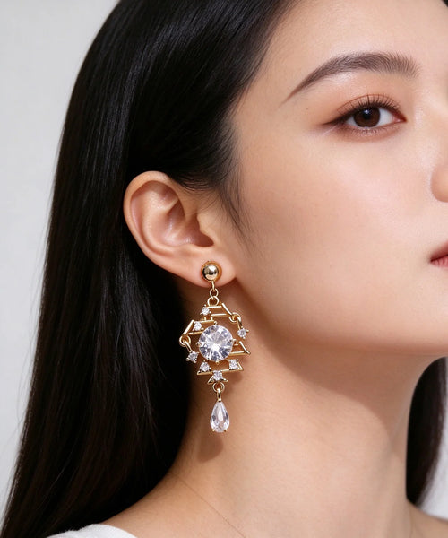 Women's Drop Earrings Zircon Accent 0