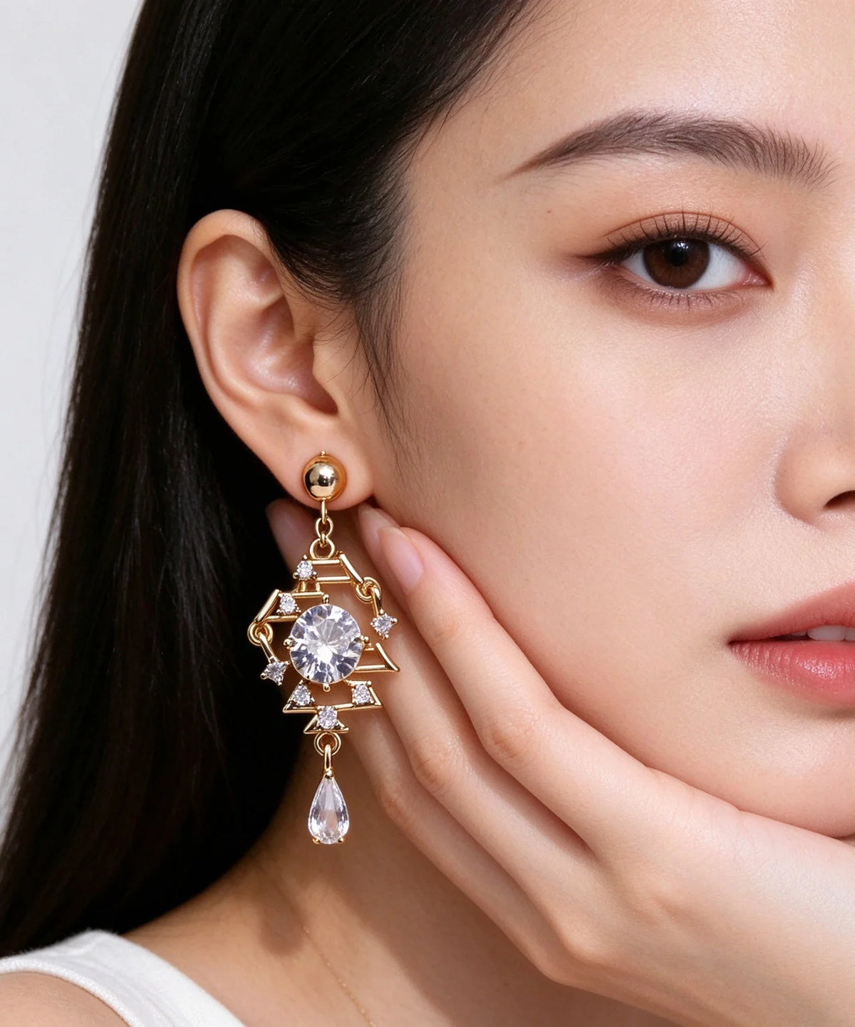 Women's Drop Earrings Zircon Accent 4