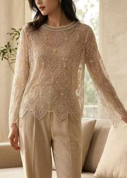 Women’s Embroidered Tulle Top Summer Style 1