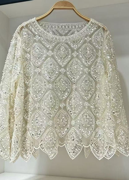 Women’s Embroidered Tulle Top Summer Style 4