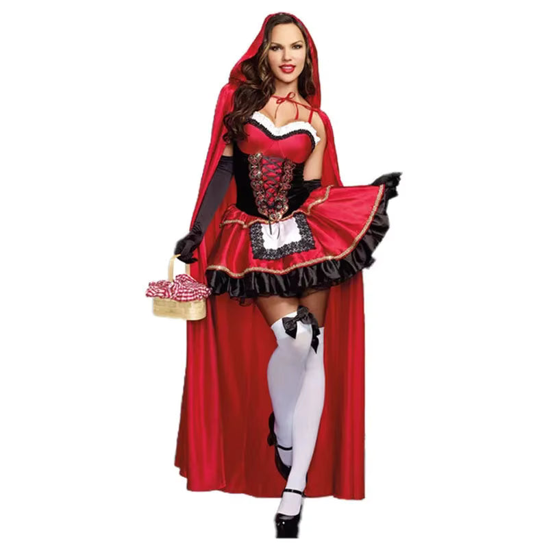 Women's Fairy Tale Dress and Cloak Costume Set 1