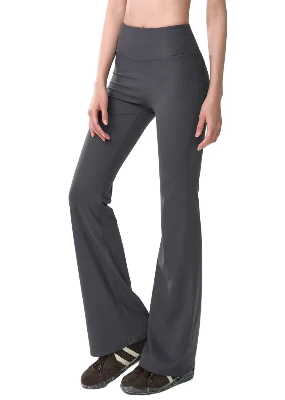 Women's Flare Yoga Pants High Waist Scrunch Detail 0