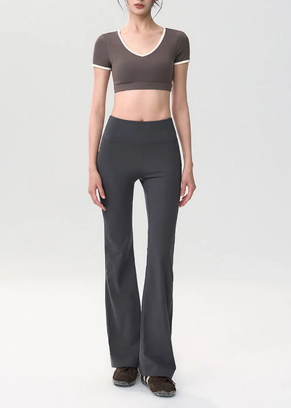 Women's Flare Yoga Pants High Waist Scrunch Detail 1