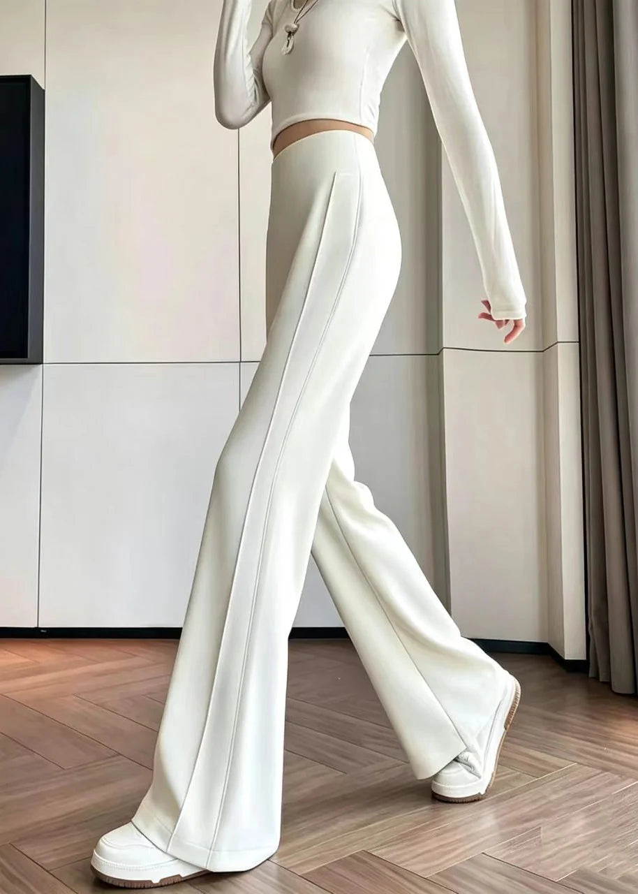 Women's Flared Suit Pants Draped High Waist 2