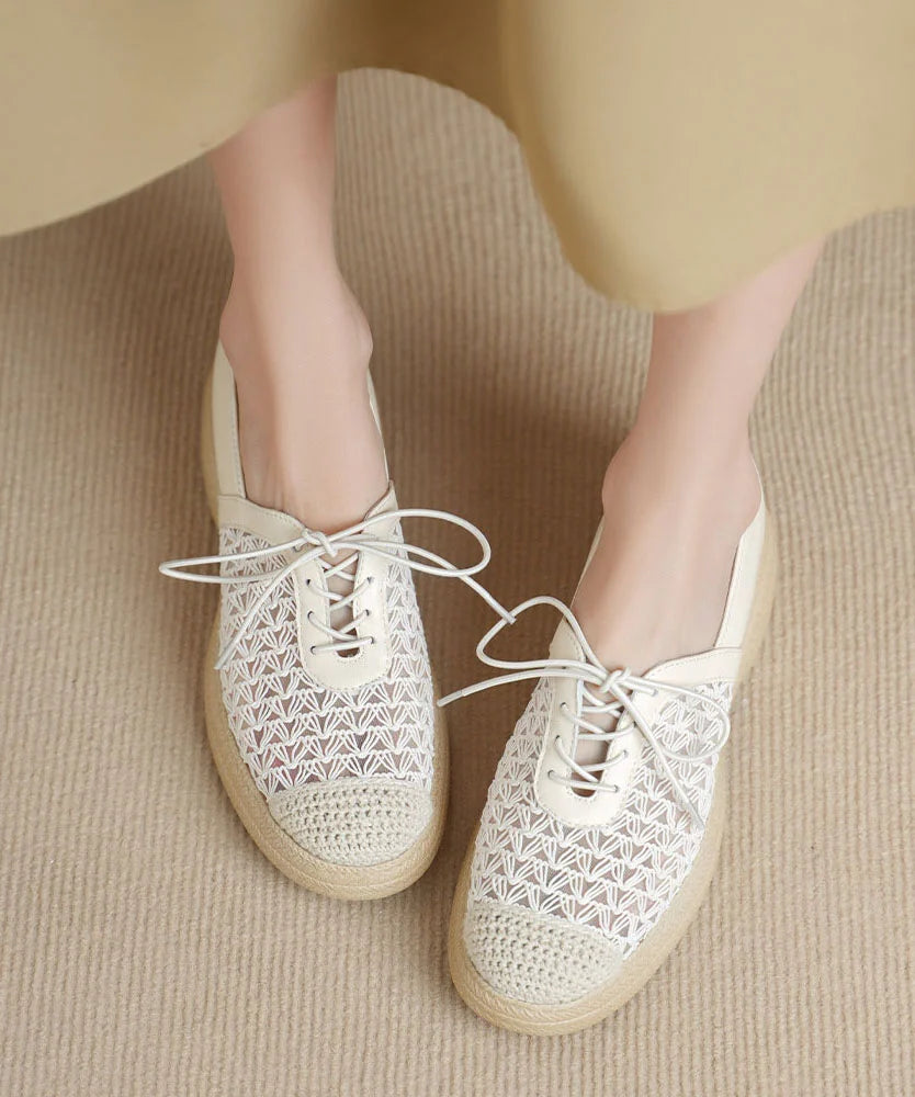 Women's Flat Shoes Boutique Splicing Design 0