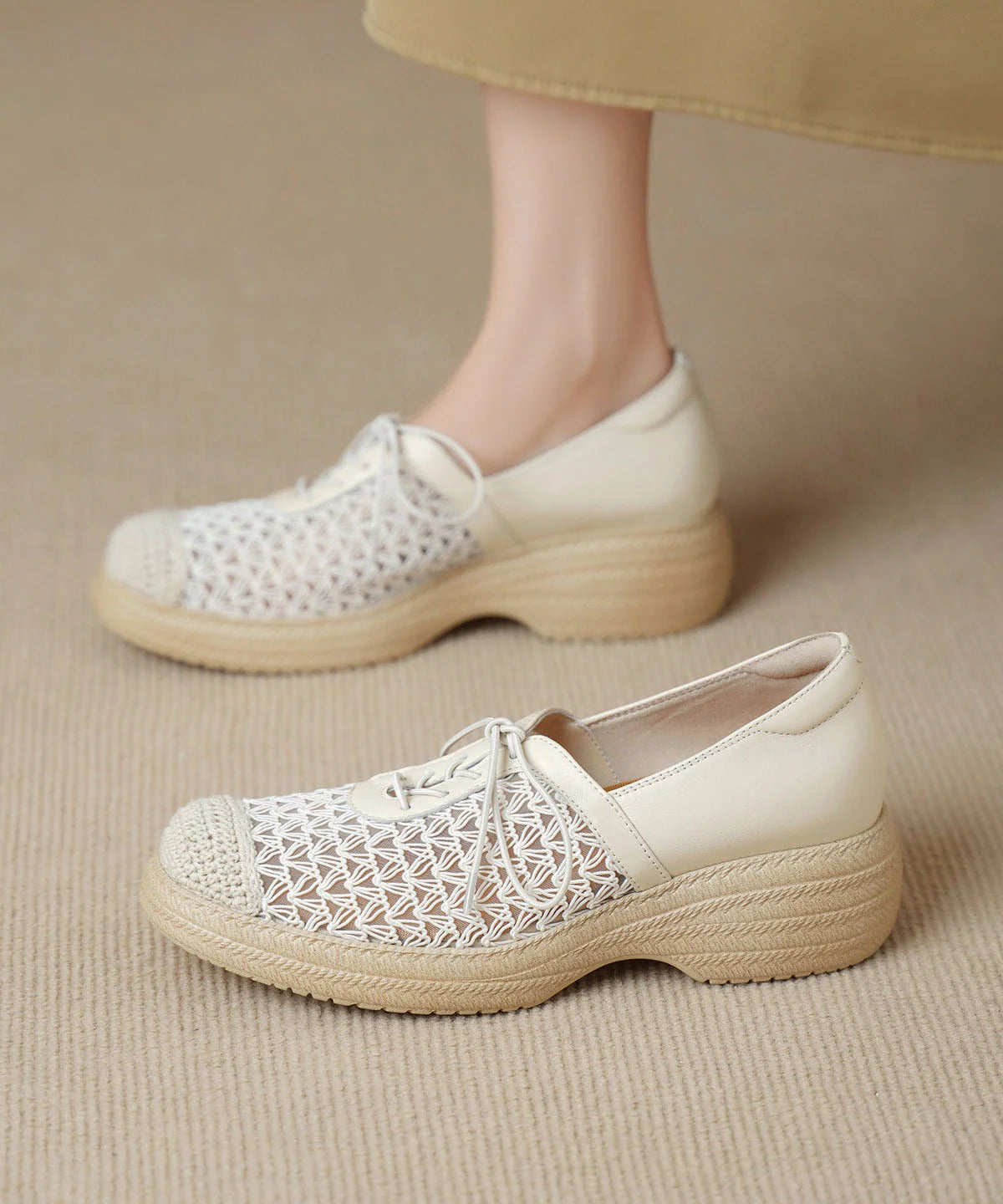 Women's Flat Shoes Boutique Splicing Design 4