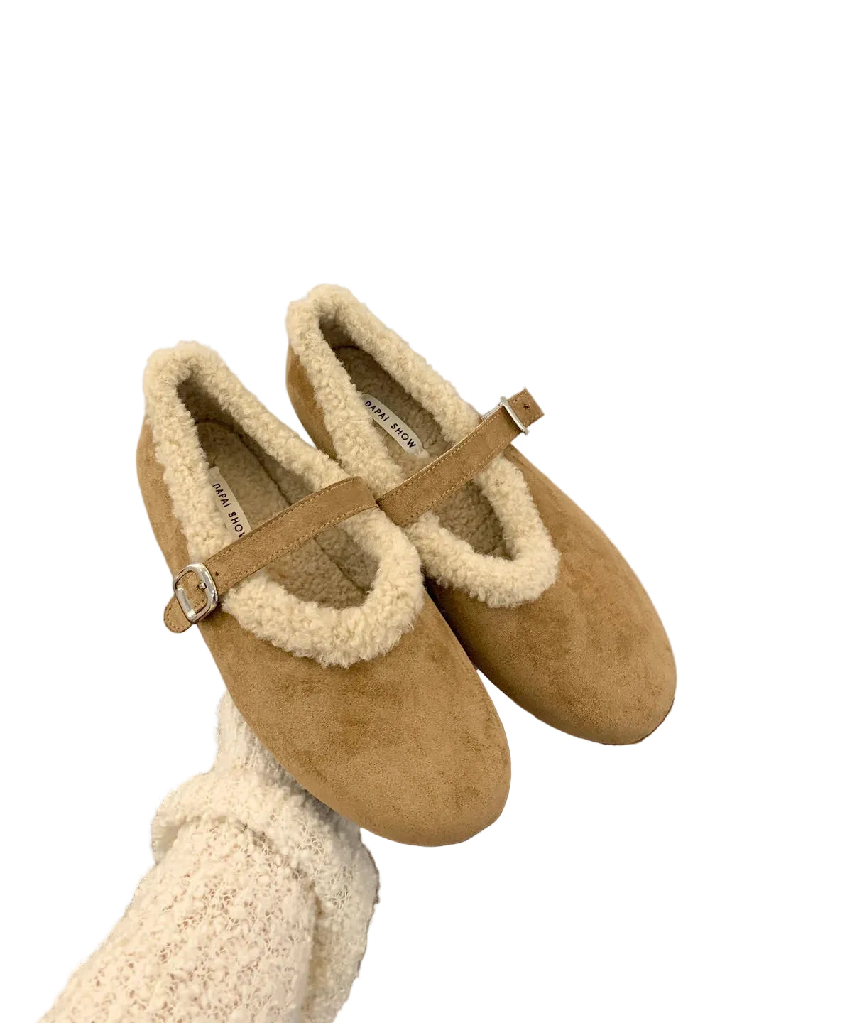 Women's Flat Shoes Buckle Strap Round Toe 0