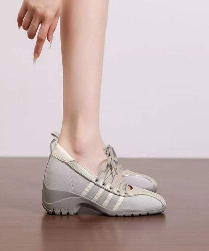 Women's Flat Shoes Chunky Cross Strap Flats 4
