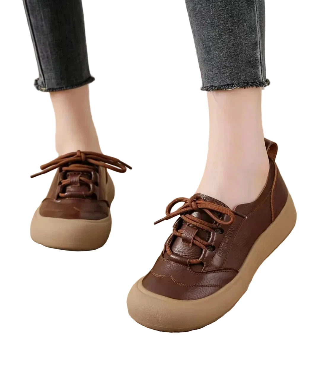 Women's Flat Shoes Lace-Up Casual Style 0