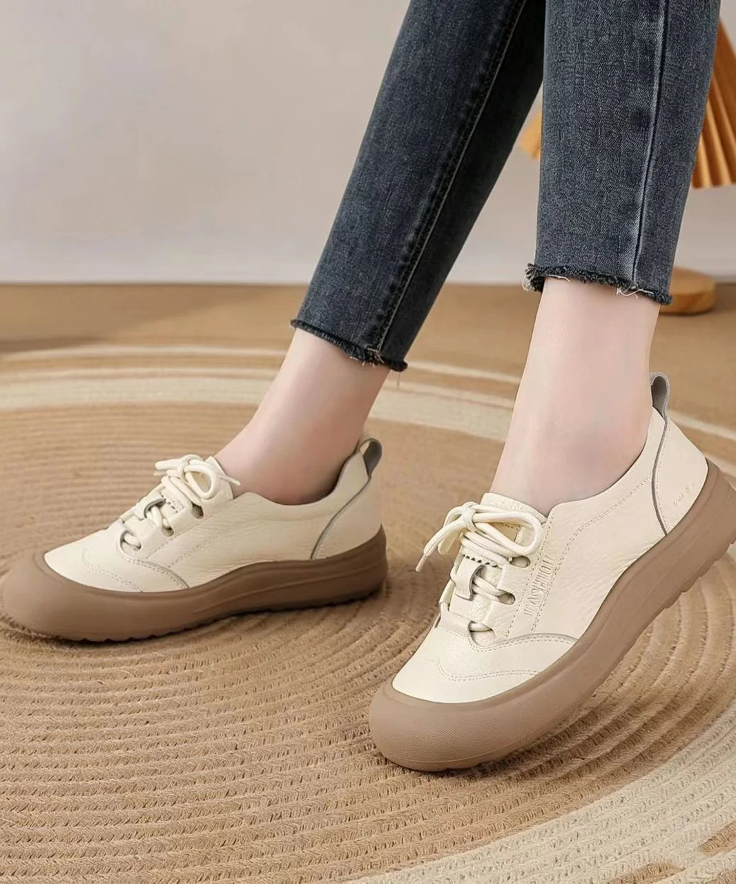 Women's Flat Shoes Lace-Up Casual Style 2