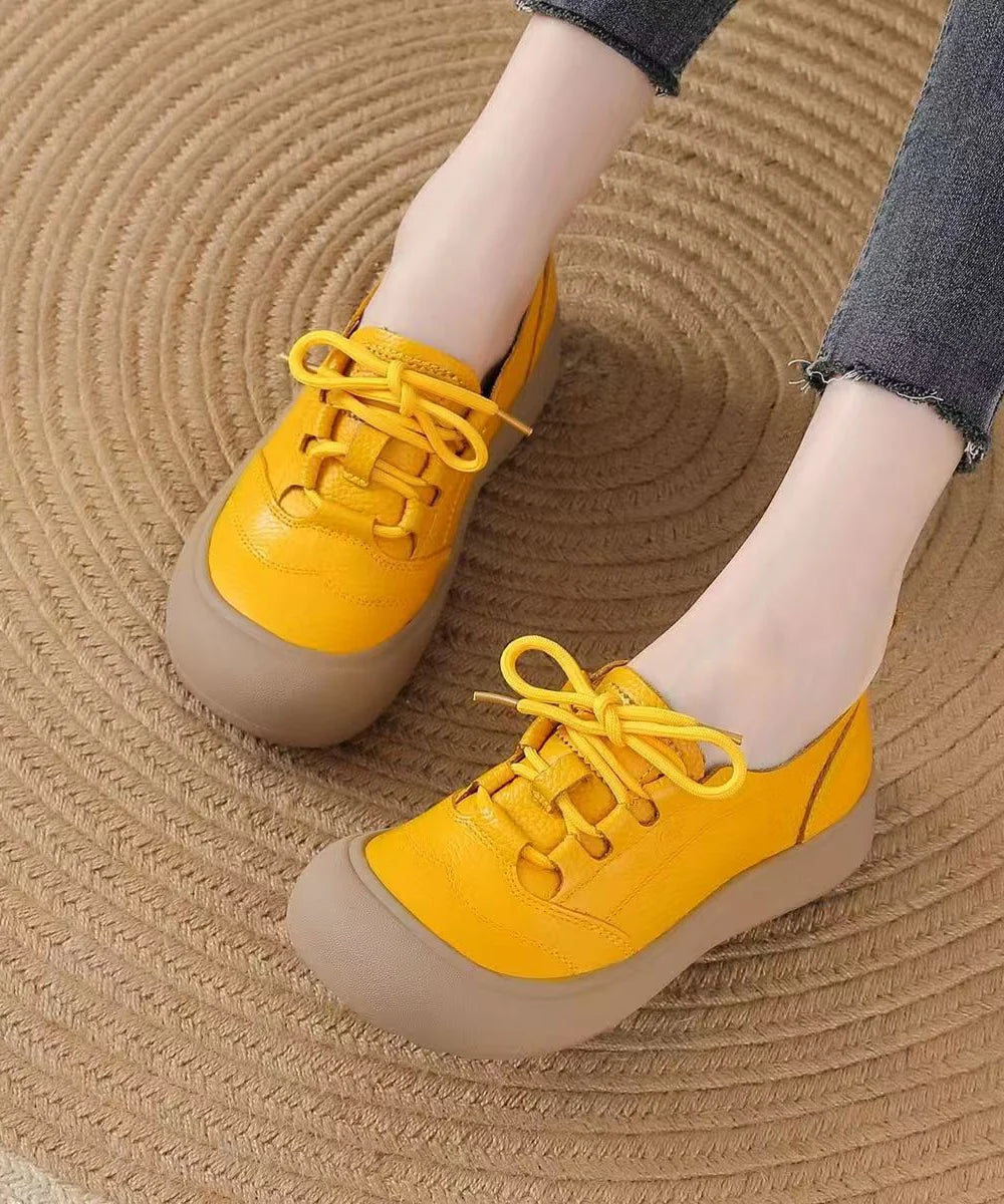 Women's Flat Shoes Lace-Up Casual Style 3