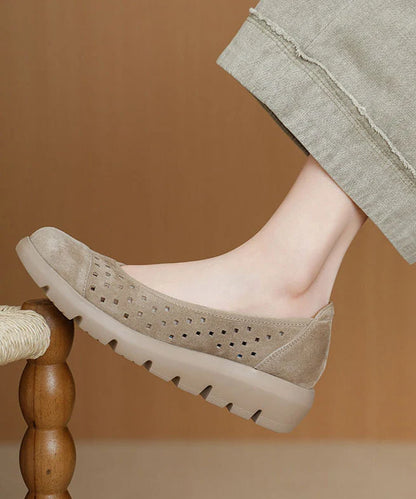 Women's Flat Shoes Retro Hollow Out Design 1