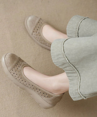 Women's Flat Shoes Retro Hollow Out Design 2