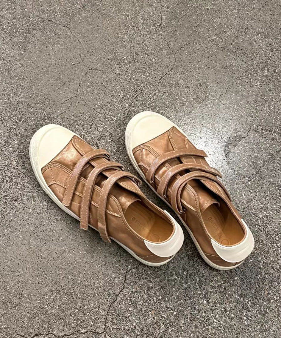 Women's Flat Sneakers Round Toe Velcro Strap 1