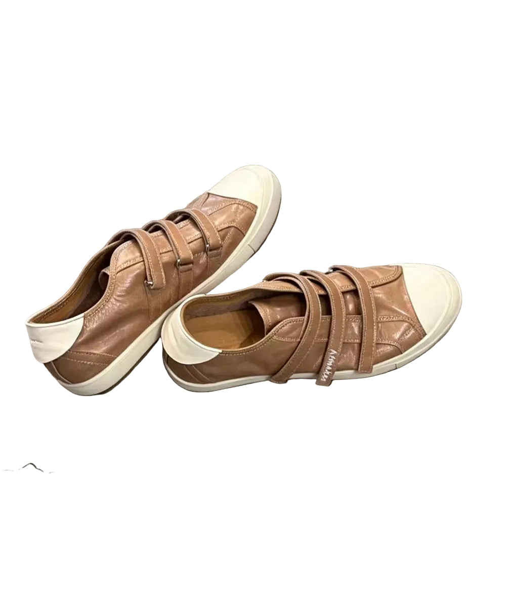 Women's Flat Sneakers Round Toe Velcro Strap 3