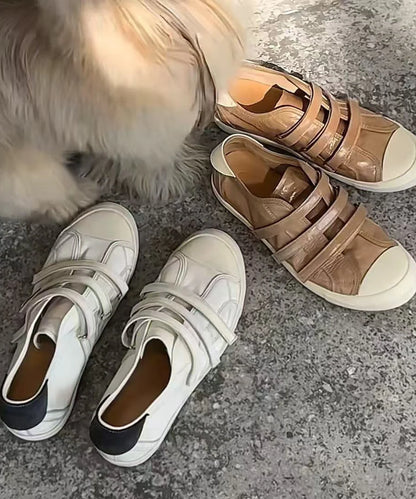 Women's Flat Sneakers Round Toe Velcro Strap 4