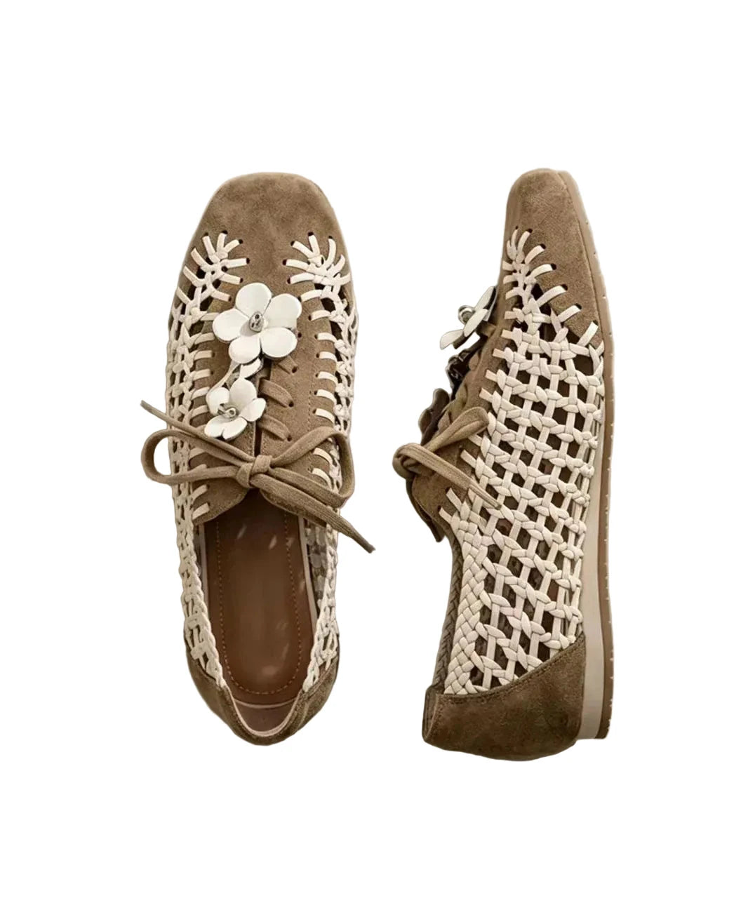 Women's Flats Lace-Up Floral Design Casual Shoes 0