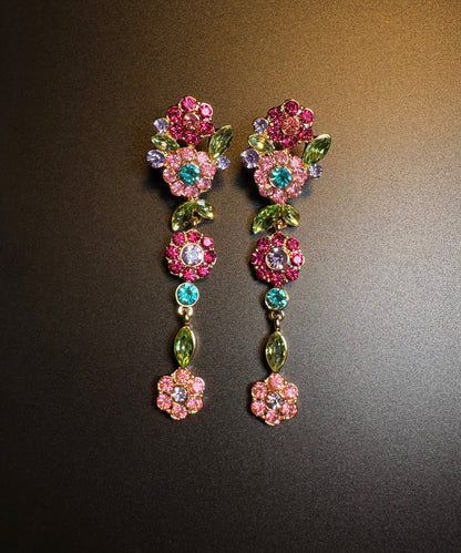 Women's Floral Drop Earrings Rainbow Alloy Design 2