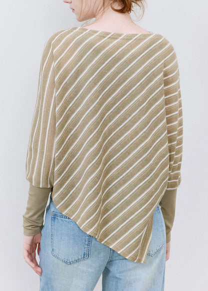Women's Going Out Top Asymmetrical Striped Batwing Sleeve 4