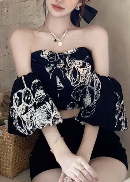 Women's Going Out Top Slash Neck Puff Sleeve 0