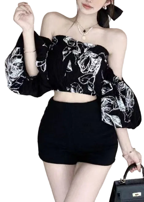 Women's Going Out Top Slash Neck Puff Sleeve 2