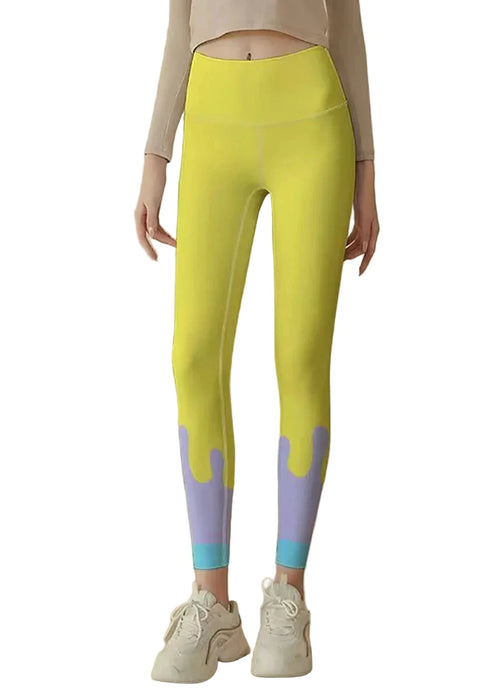 Women's Gym Leggings High Waist Capri with Scrunch Seam Detail 0