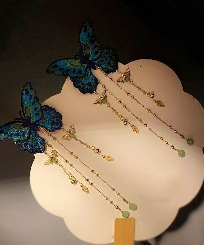 Women's Hairpin Embroidered Butterfly Tassel Accessory 3