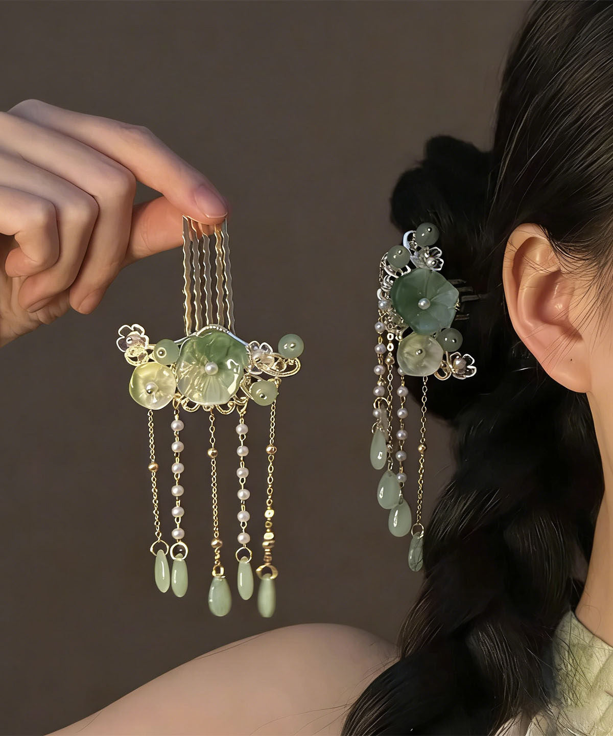 Women's Hairpin Floral Tassel Style 2
