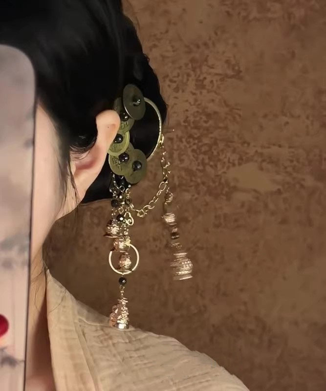 Women's Hairpin Retro Style with Five Emperor Coins and Bell Tassel 4