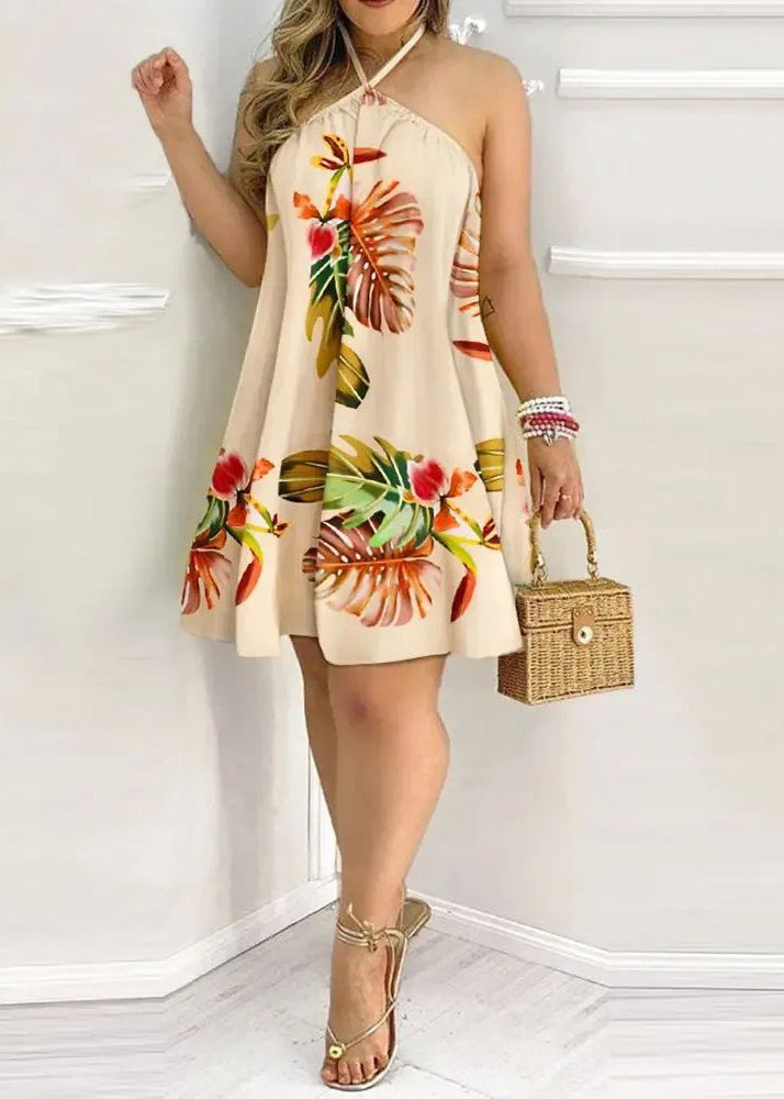 Women's Halter Dress Backless Boho Style 3