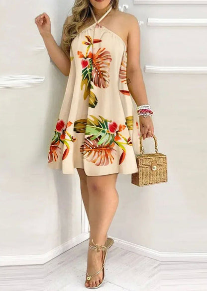 Women's Halter Dress Backless Boho Style 3
