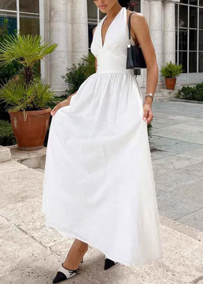 Women's Halter Dress V Neck Summer Style 2
