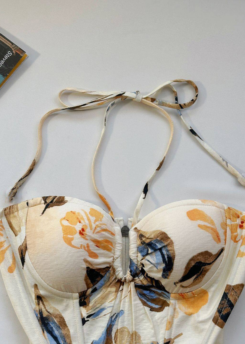 Women's Halter Tank Top Drawstring Print Casual Summer Style 2