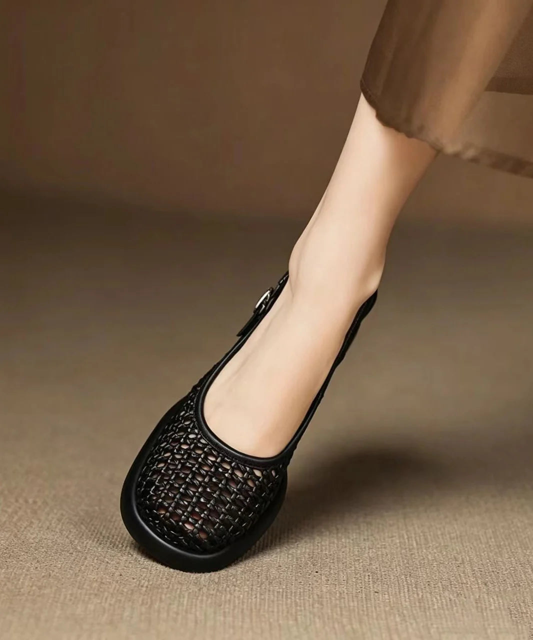 Women's High Heel Sandals Buckle Strap Woven Design 2