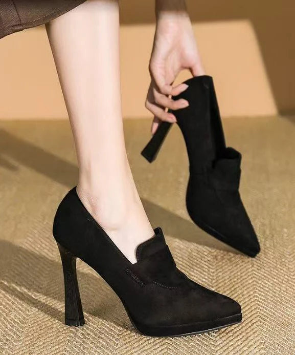 Women's High Heels Pointed Toe Spliced Design Comfortable Heels 0