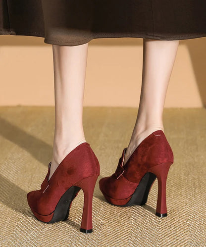 Women's High Heels Pointed Toe Spliced Design Comfortable Heels 3