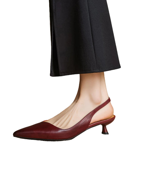 Women's High Heels Pointed Toe Splicing Design 0