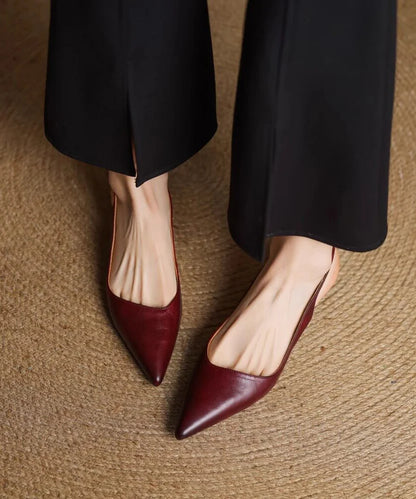Women's High Heels Pointed Toe Splicing Design 3