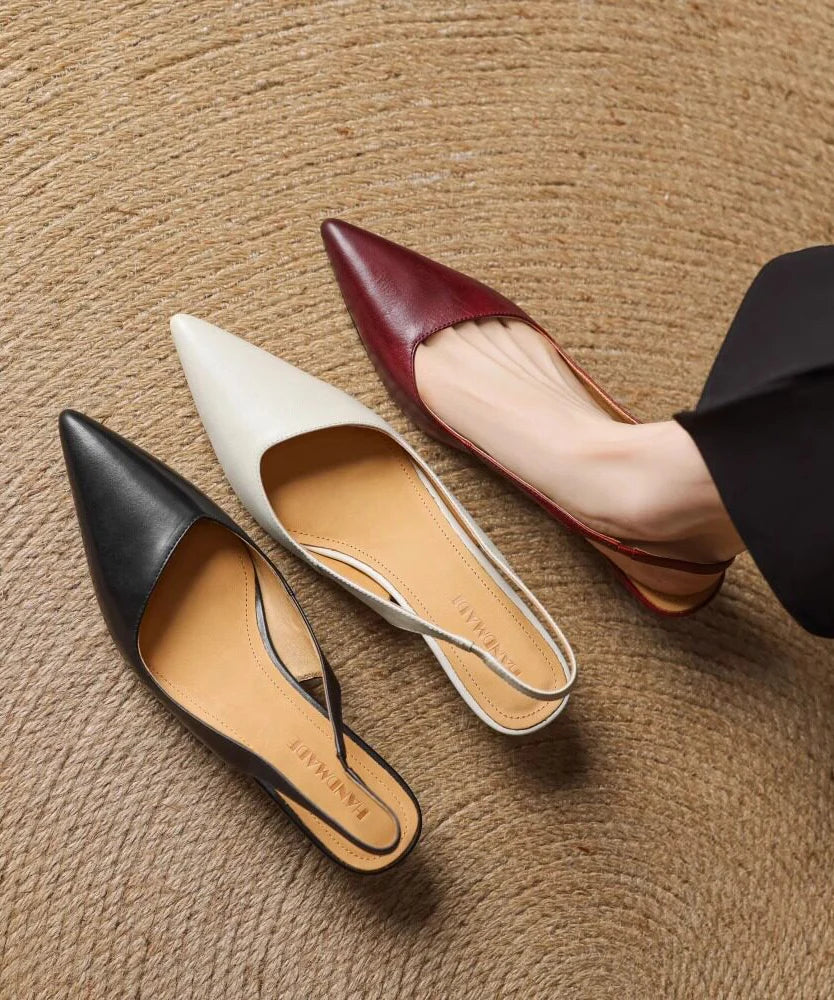 Women's High Heels Pointed Toe Splicing Design 4