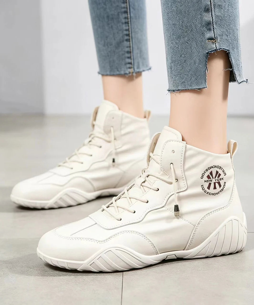 Women's High Top Sneakers Casual Lace-Up 1