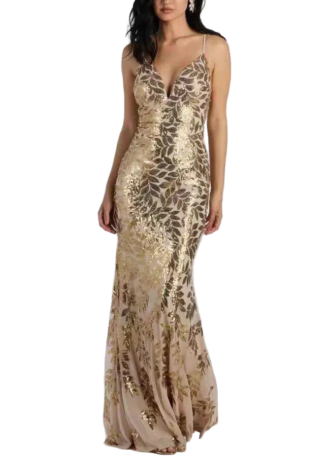 Women's Holiday Dress V Neck Backless Sleeveless 0