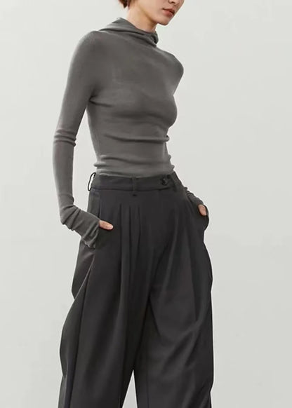 Women's Hooded Knit Sweater Slim Fit Layered Style 3