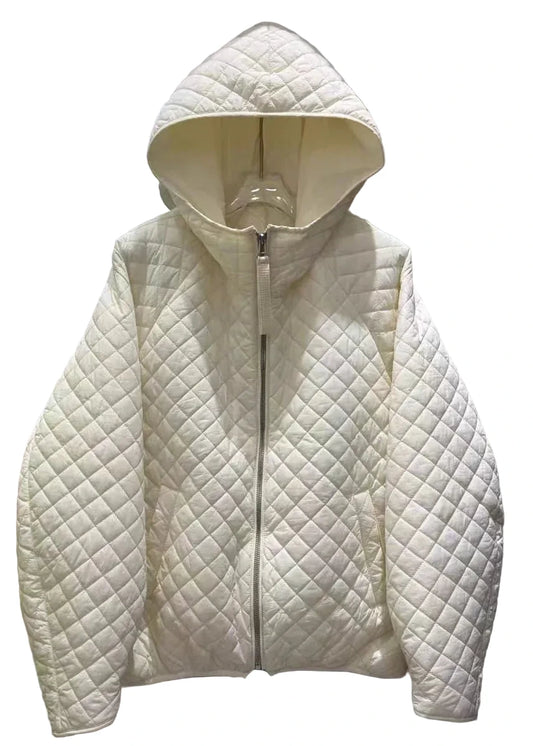 Women's Hooded Plaid Winter Coat Casual Style 0