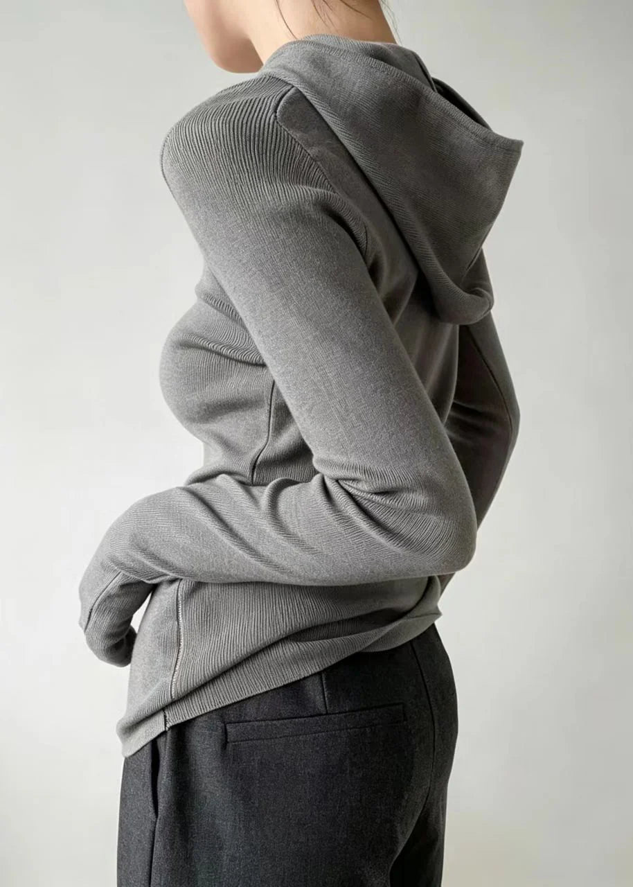 Women's Hooded Sweater Long Sleeve with Thumb Holes 4