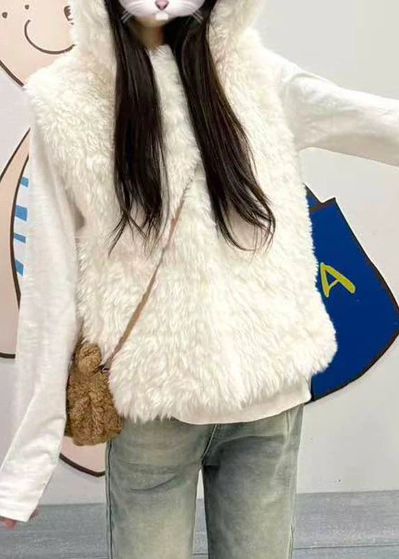 Women's Hooded Waistcoat with Pockets Casual Winter Vest 2