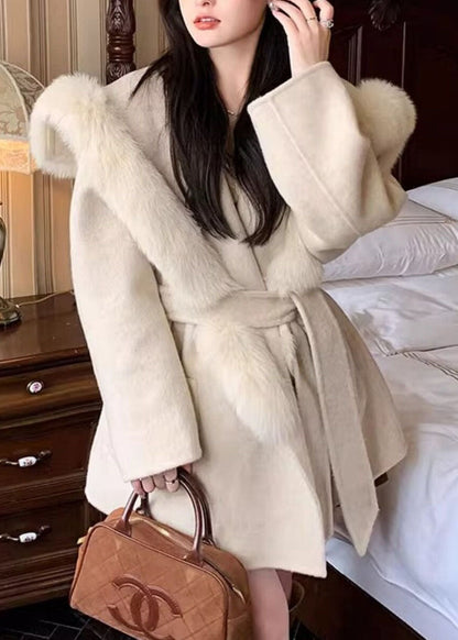 Women's Hoodie Coat Tie Waist Long Sleeve 1