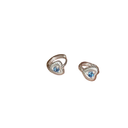 Women's Hoop Earrings with Crystal Accent 0