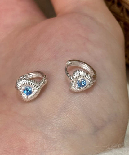 Women's Hoop Earrings with Crystal Accent 4